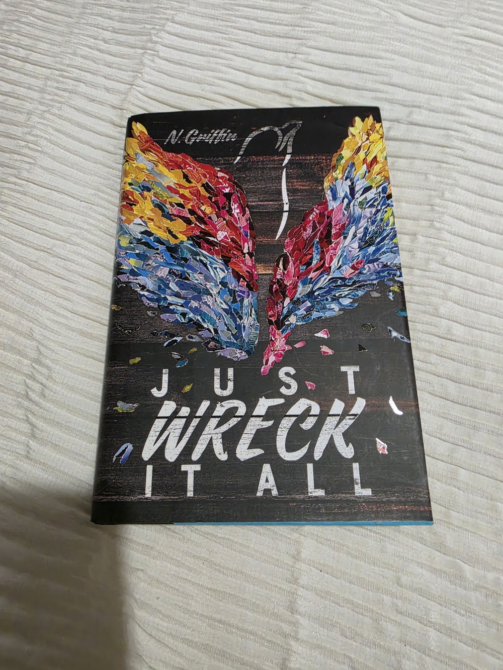 Colorful Angel Wings "Just Wreck It All" Hardcover Copy